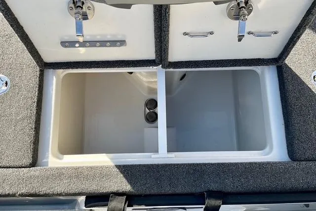 Slide: The Image of 2023 Ranger Z520R Ranger Cup Equipped boat storage compartments, open and empty. - 22