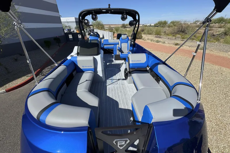 Slide: The Image of Luxurious 2025 Paradigm 27SST boat with spacious seating and modern design. - 9