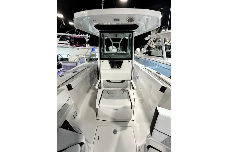 Slide: The Image of 2026 Blackfin 272 CC boat interior with sleek design and modern features. - 10