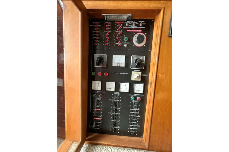 Slide: The Image of Electrical control panel on 1985 Kong & Halvorsen Island Gypsy boat. - 17