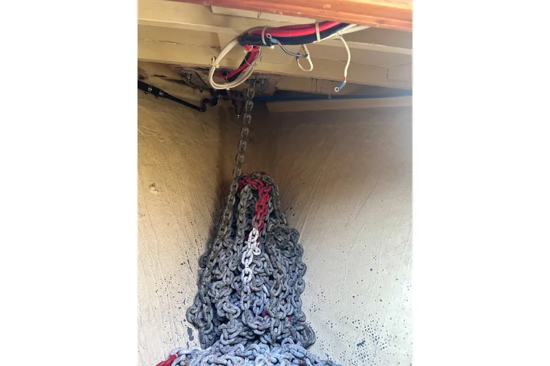 Slide: The Image of Anchor chain storage in 1985 Kong & Halvorsen Island Gypsy boat. - 40