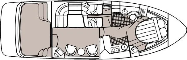 Slide: The Image of Steering wheel and controls of a 2003 Regal Commodore 3880 boat. - 8