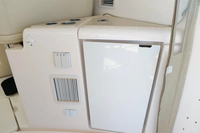 Slide: The Image of Luxurious interior of 2008 Tiara Yachts 4300 Sovran with elegant seating and ocean view. - 19