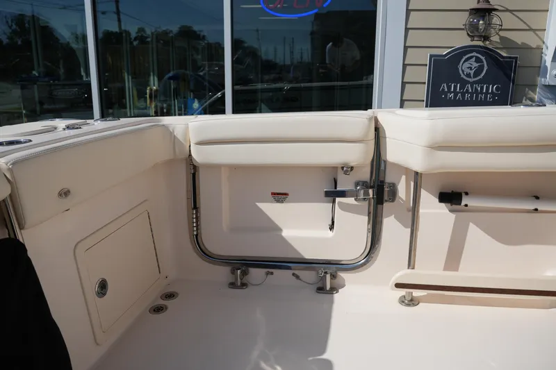 Slide: The Image of 2021 Grady-White Canyon 326 boat interior at Atlantic Marine dealership. - 10