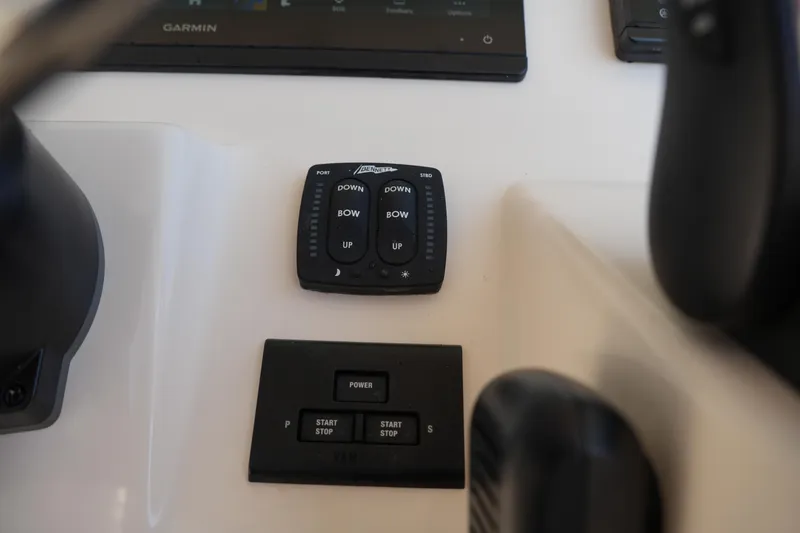 Slide: The Image of Control panel of 2021 Grady-White Canyon 326 boat with Garmin display. - 29