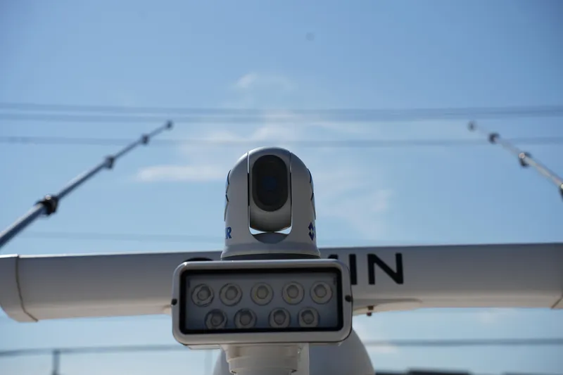 Slide: The Image of 2021 Grady-White Canyon 326 boat with advanced radar and camera system. - 39