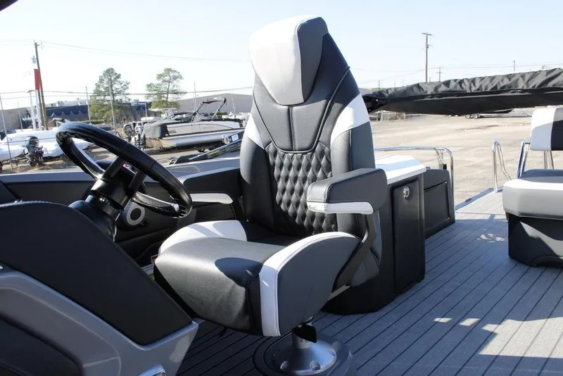 Slide: The Image of Luxurious captain's chair on 2026 Avalon Catalina Cruise Rear Bench 25 FT boat. - 24