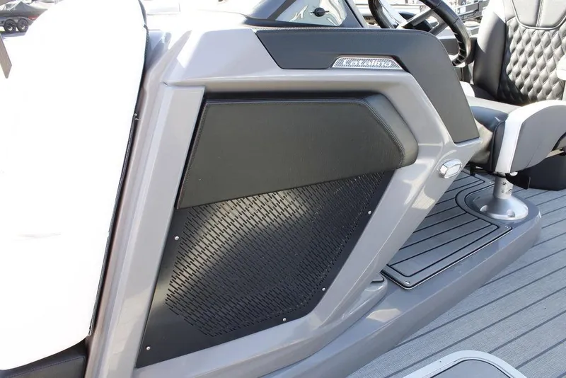 Slide: The Image of 2026 Avalon Catalina Cruise Rear Bench 25 FT interior with sleek design and comfortable seating. - 37