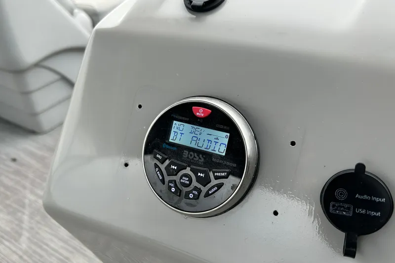 Slide: The Image of 2022 Bennington 22 SS boat audio system with Bluetooth and USB input. - 18