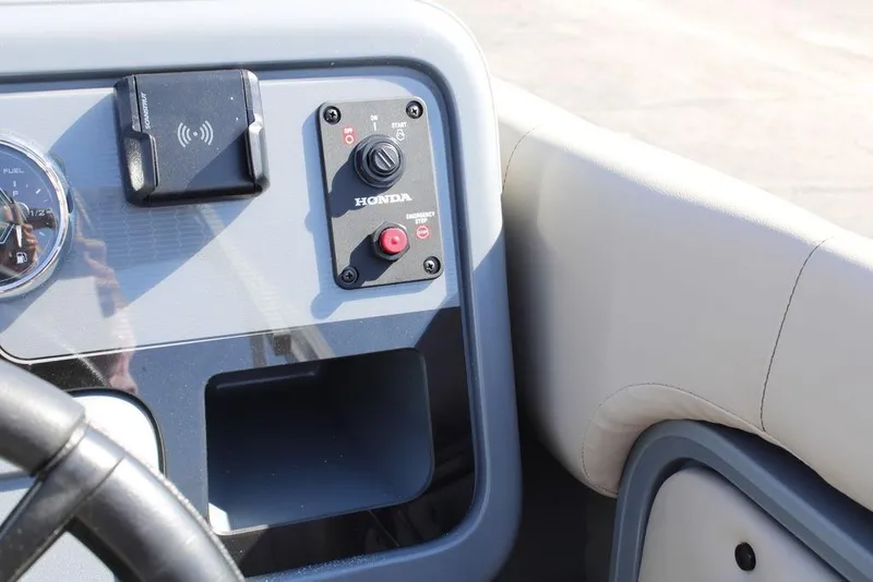 Slide: The Image of Control panel of 2026 Avalon AURA QUAD LOUNGER with Honda emergency stop button. - 21