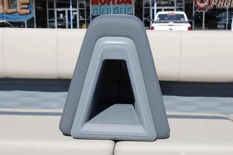 Slide: The Image of 2026 Avalon AURA QUAD LOUNGER with modern seating and unique triangular design. - 24