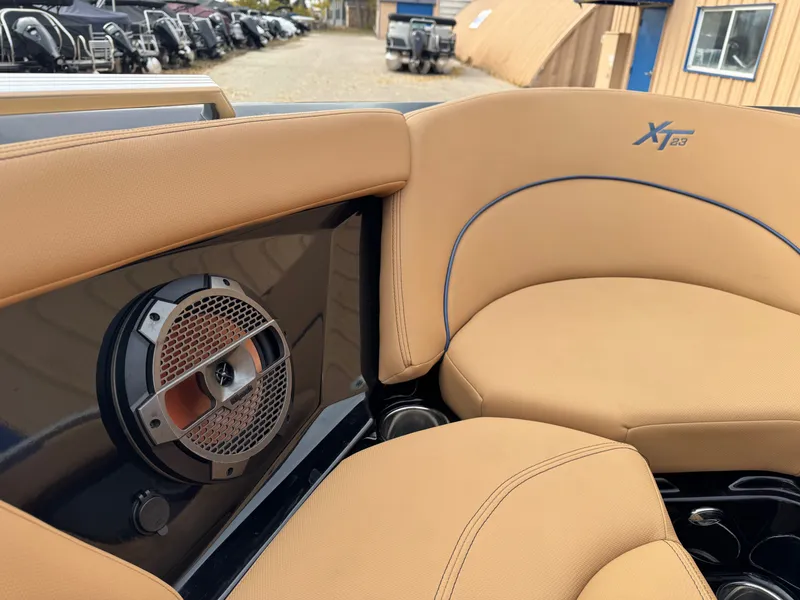 Slide: The Image of Interior of a 2021 MasterCraft XT23 with speaker. - 16