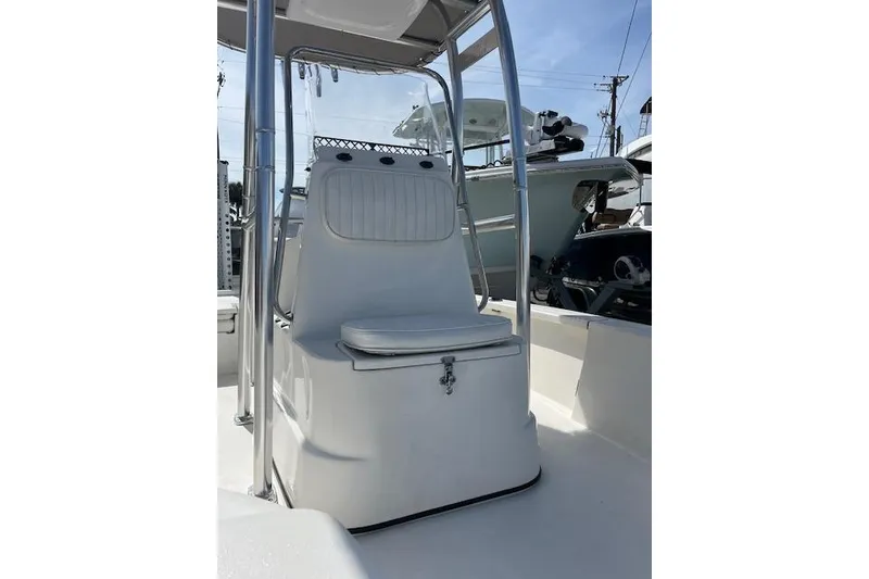 Slide: The Image of 2024 Palmetto 186 boat interior with seating and storage, featuring sleek design and modern amenities. - 12