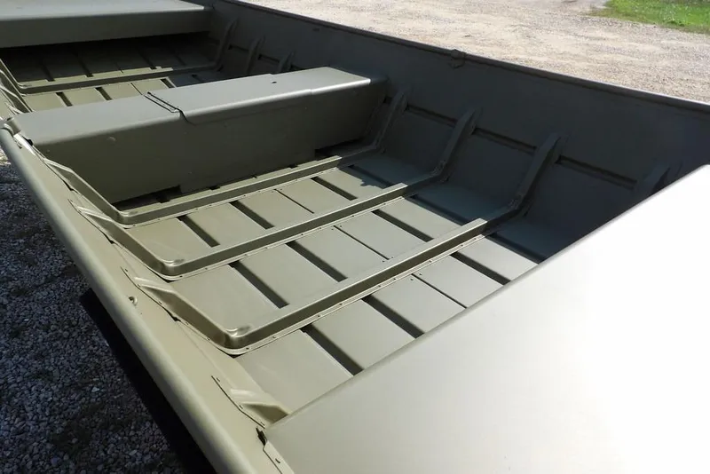 Slide: The Image of 2026 Crestliner 1648M CR Jon boat interior, showcasing durable, spacious design. - 7