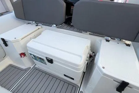 Slide: The Image of 2026 Northstar Vega 5.4 boat interior with storage compartments. - 8