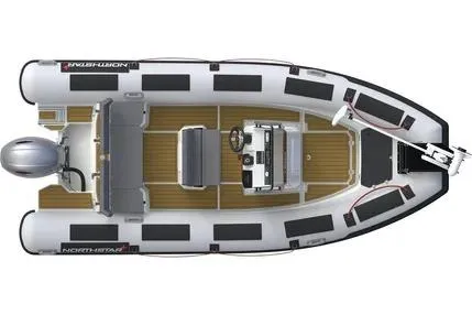 Slide: The Image of Aerial view of Northstar Vega 5.4 boat with Yamaha 115HP engine. - 9
