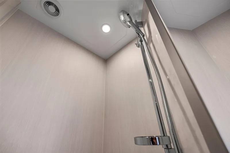 Slide: The Image of Shower in Fairline Phantom 65 yacht, model year 2024. - 42