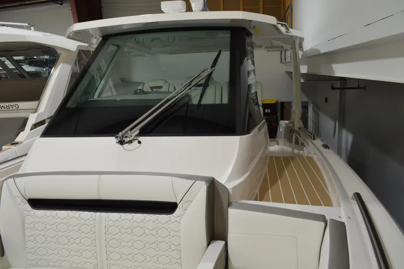 Slide: The Image of 2024 Tiara Yachts 34 LS boat interior with sleek design and modern features. - 21