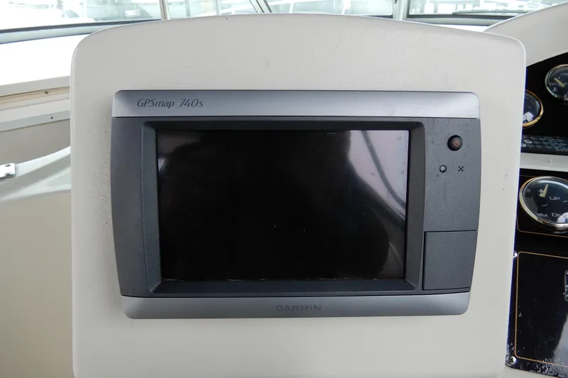 Slide: The Image of Garmin GPSmap 740s on 1999 Cruisers Yachts 3075 Rogue dashboard. - 17