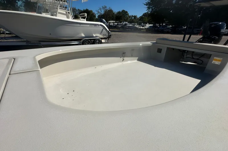 Slide: The Image of 2026 Delta Boatworks Delta D18 deck view, showcasing spacious interior and sleek design. - 11