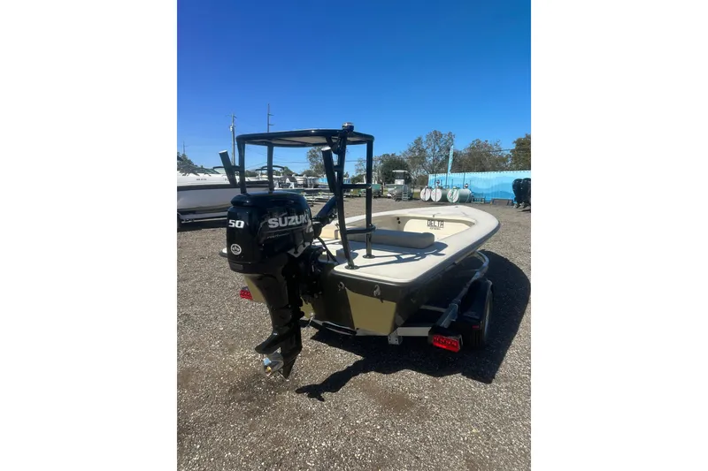 Slide: The Image of 2026 Delta Boatworks Delta D18 with Suzuki 50 engine on trailer. - 5