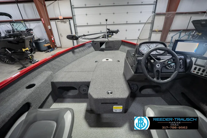 Slide: The Image of 2020 Lund 1775 Adventure SS boat interior with steering console and seating. - 15