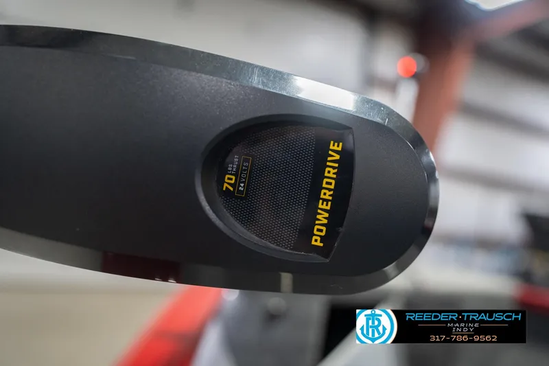 Slide: The Image of 2020 Lund 1775 Adventure SS PowerDrive motor, 70 lbs thrust, 24 volts, in a showroom. - 51