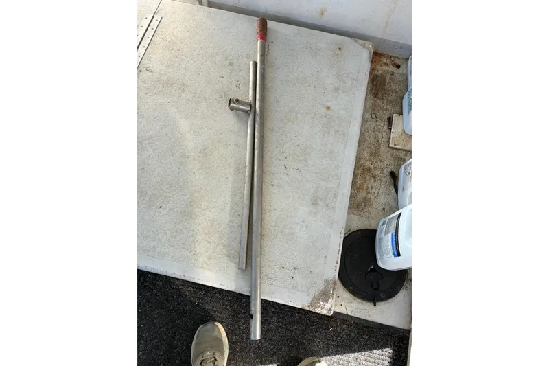 Slide: The Image of Metal rod on a boat deck, Calvin Beal COI PASSENGER, 2000 model. - 81