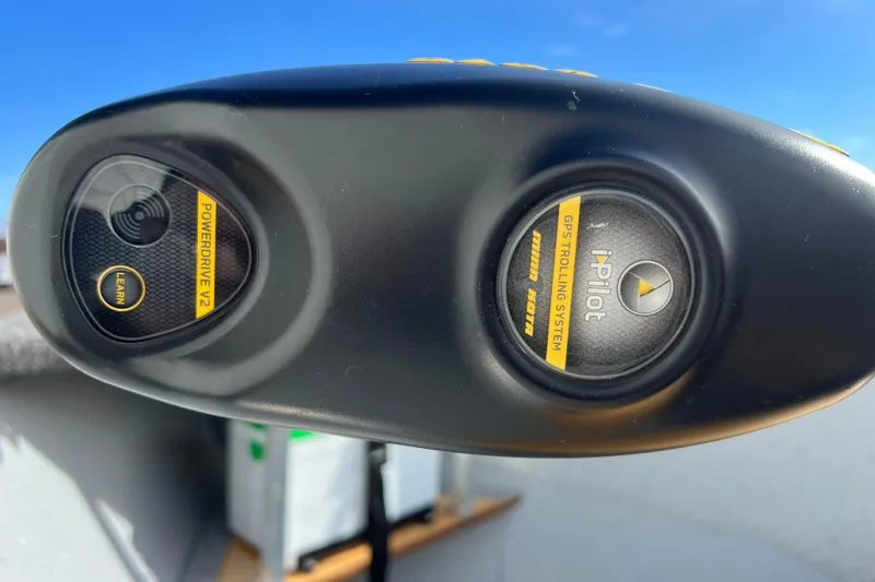 Slide: The Image of Minn Kota Power Drive V2 motor on 2023 Lund SSV-14 Tiller boat. - 17