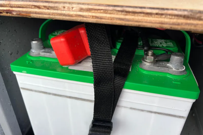 Slide: The Image of Lowrance GPS mounted on 2023 Lund SSV-14 Tiller boat interior. - 26