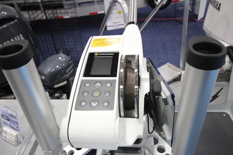 Slide: The Image of Cannon downrigger on 2026 Weldcraft 260 Ocean King "Great Lakes Edition" F350XSB boat. - 46