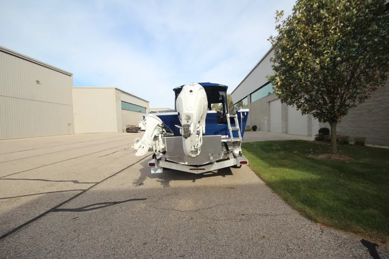 Slide: The Image of 2026 Weldcraft 260 Ocean King "Great Lakes Edition" boat displayed indoors. - 7