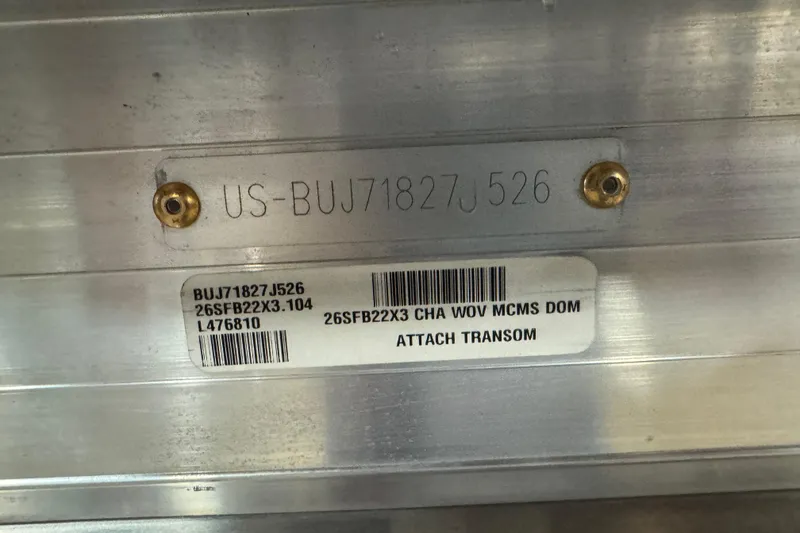 Slide: The Image of Hull identification number on 2026 Sun Tracker SportFish 22 XP3 boat. - 5