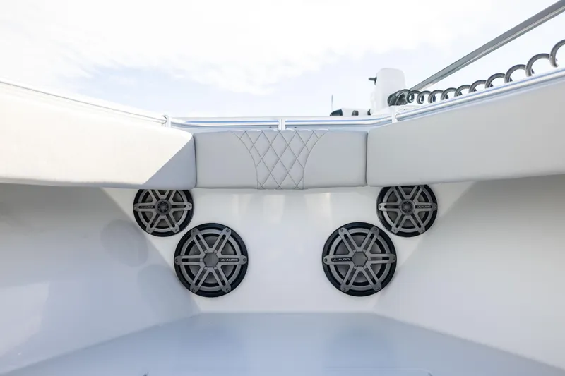 Slide: The Image of 2016 Contender 39 ST boat interior with JL Audio speakers. - 52