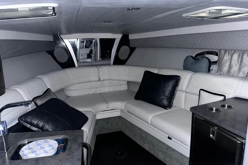 Slide: The Image of Luxurious interior of 2016 Formula 350 Sun Sport boat with plush seating and modern amenities. - 30
