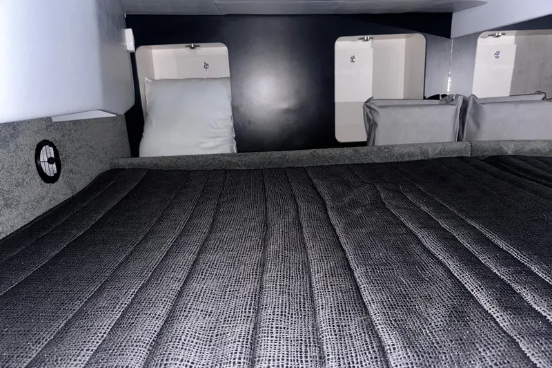 Slide: The Image of Interior cabin of 2016 Formula 350 Sun Sport with cozy bedding and modern design. - 43