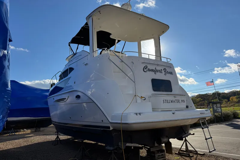 Slide: The Image of 2005 Meridian 368 Motoryacht "Comfort Zone" docked in Stillwater, MN. - 7