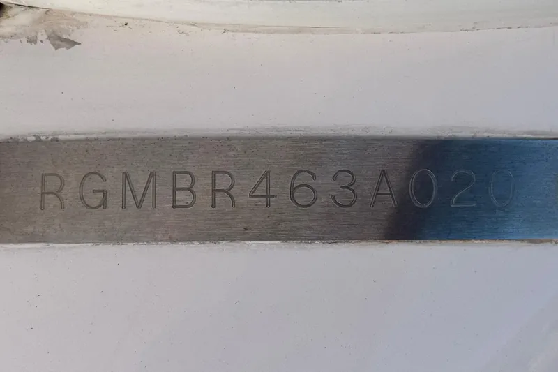 Slide: The Image of Hull identification number on 2020 Regal 1900 ES Bowrider boat. - 27