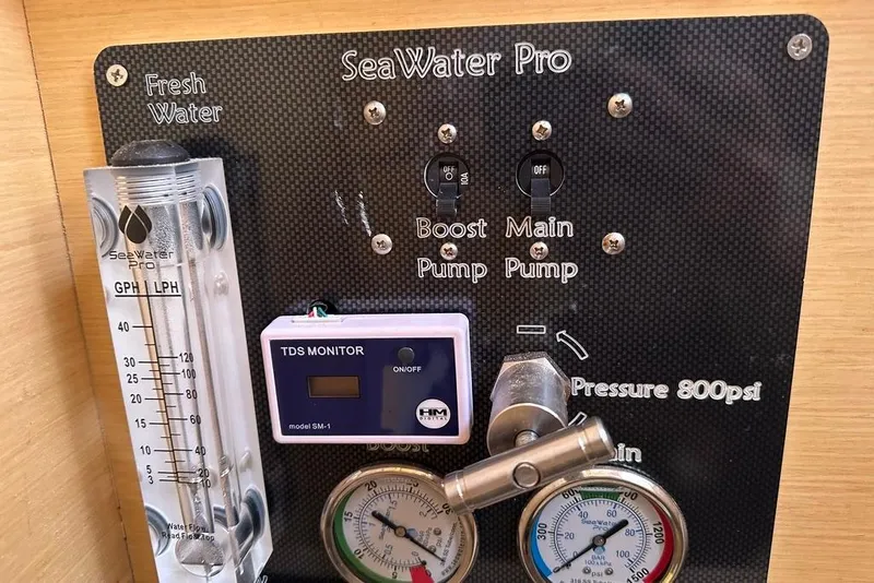 Slide: The Image of Control panel of a SeaWater Pro system on a 2015 Lagoon 380 S2 yacht. - 39
