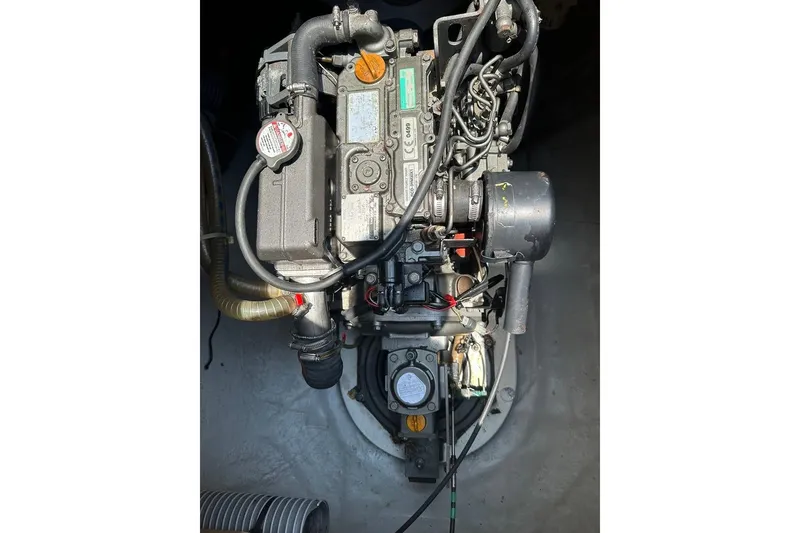 Slide: The Image of Engine of 2015 Lagoon 380 S2 catamaran, detailed view. - 44