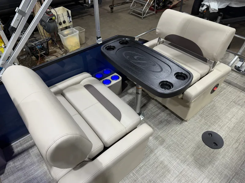 Slide: The Image of Bentley Pontoons Legacy 115HP QSB 220 Swingback Pontoon 2026 - 16