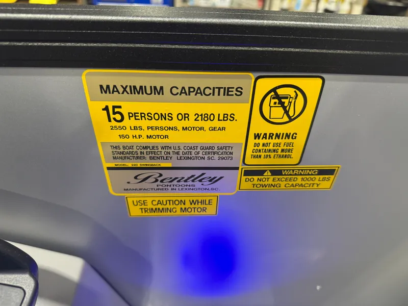 Slide: The Image of Bentley Pontoons Legacy 115HP Swingback 220 Pontoon 2026 - 15