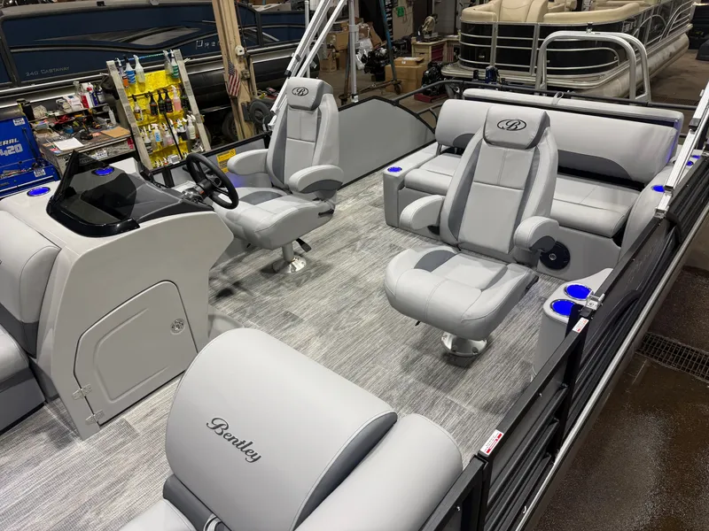 Slide: The Image of Bentley Pontoons Legacy 115HP Swingback 220 Pontoon 2026 - 3