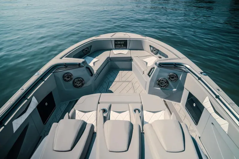 Slide: The Image of 2026 Deep Impact 499 Sport boat interior with luxurious seating and modern design. - 42