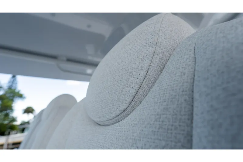 Slide: The Image of Close-up of luxurious seating on 2025 Front Runner 43 Catamaran. - 52