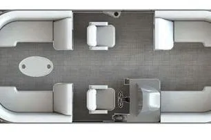 Slide: The Image of 2023 Starcraft EXS 3 boat interior layout with seating and helm. - 4