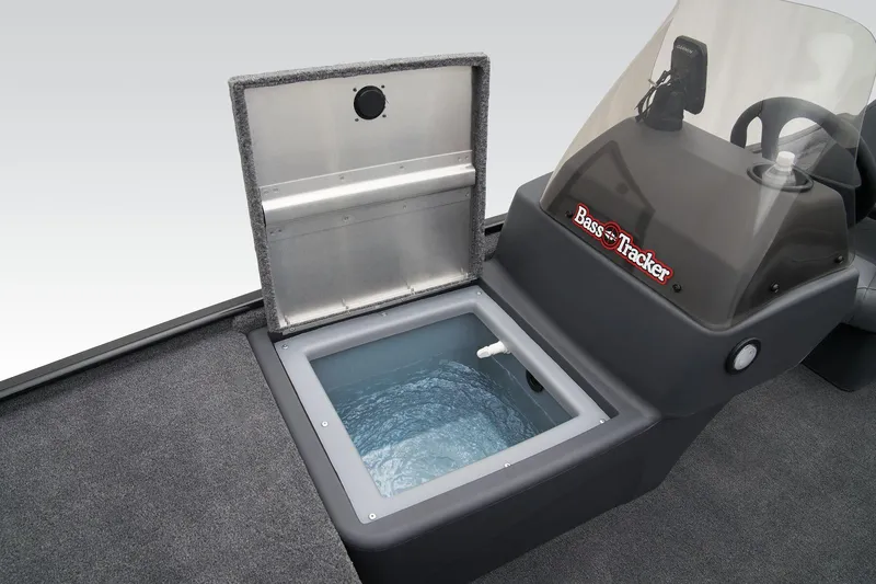 Slide: The Image of Manufacturer Provided Image: 2025 Tracker Bass Tracker Classic XL boat with open livewell, showcasing interior water storage. - 20