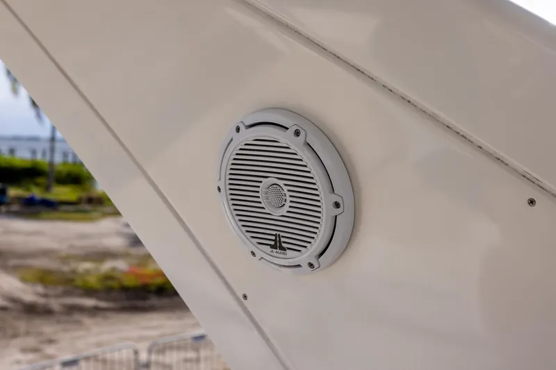 Slide: The Image of Speaker on 2014 Azimut 54 Flybridge yacht, exterior view. - 81