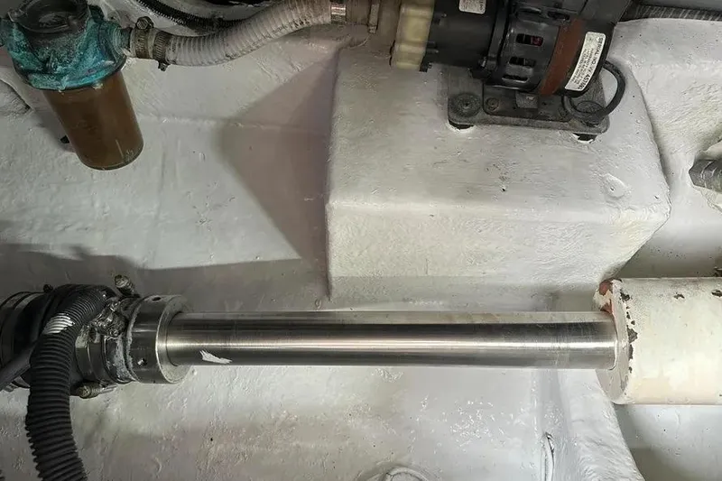 Slide: The Image of Engine room components of a 2006 Sea Ray 580 Sedan Bridge yacht. - 4