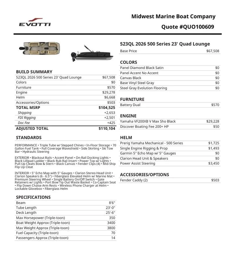 Slide: The Image of Evotti 523 QL 2026 - 2